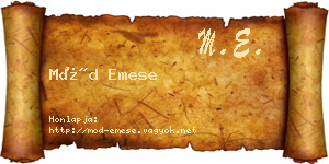 Mód Emese névjegykártya