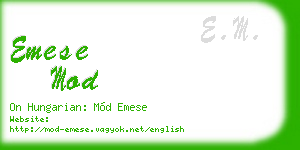 emese mod business card