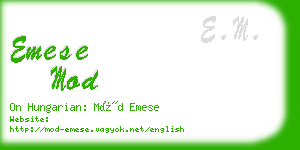 emese mod business card